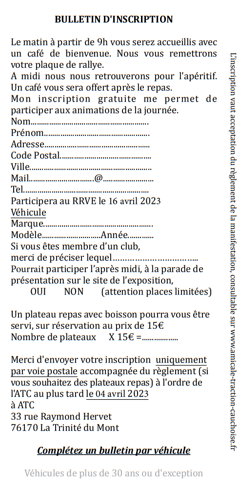 Flyer JNVE 2023 Flyer JNVE 2023 Amicale Traction Cauchoise